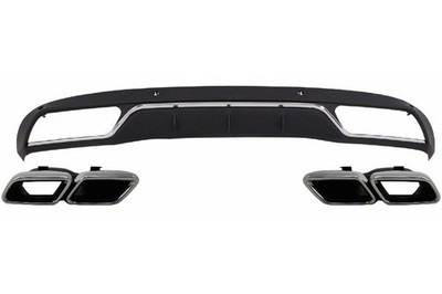 Diffusor für Mercedes C W205 S205 Standard 14-18 Auspuffblenden C63 Look
