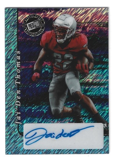 2024 Leaf Collective Jai'Den Thomas Press Pass Auto 20A-JDT Light Blue 1/20