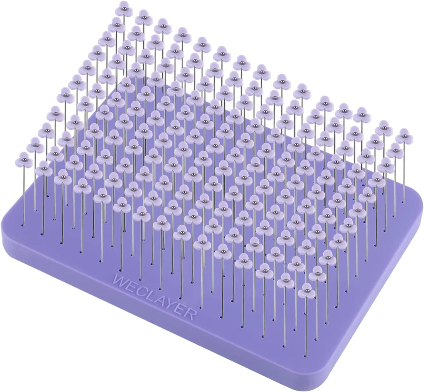 Polymer Clay Mat with 165 Holes,8" X 6" Heat-Resistant Silicone Baking Pad,Jewel