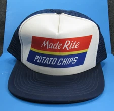MADE RITE POTATO CHIPS Snapback Trucker Hat RARE HTF Vintage VGC