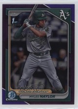 2024 Bowman Chrome Prospects Purple Refractor /250 Myles Naylor #BCP-136 2l4