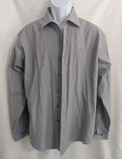 Arrow Fitted Men's Long Sleeve Dress Shirt Size 17 1/2 34/35 XL Wrinkle Free