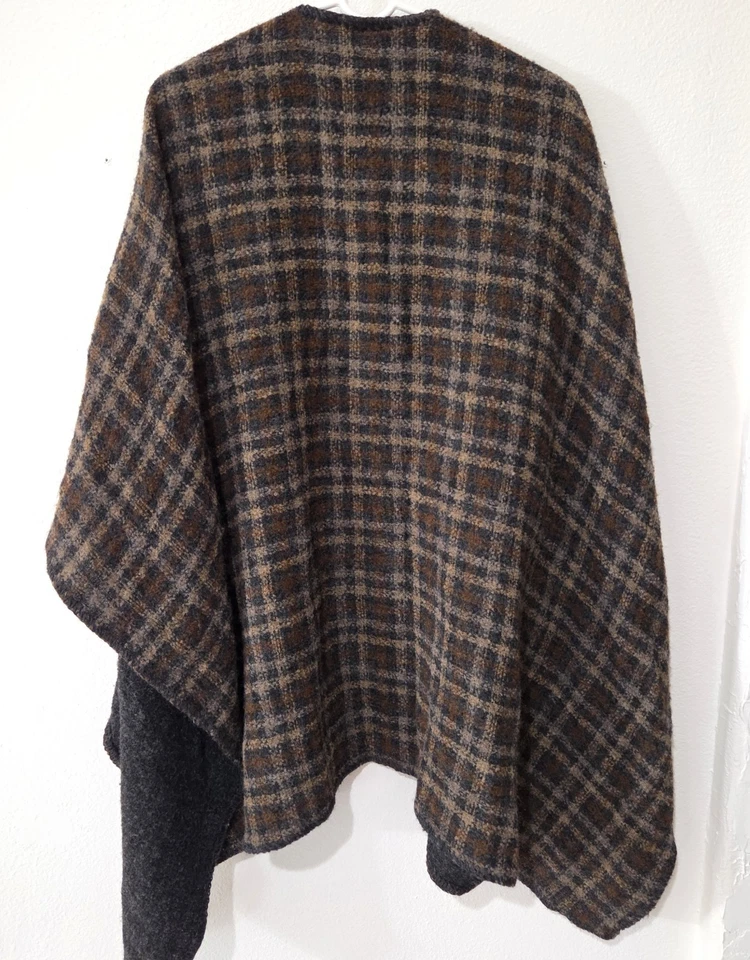 Boyne Valley Weavers One Size Brown Wool Blend Cape Scarf Shawl Wrap Ireland - Image 4 of 4