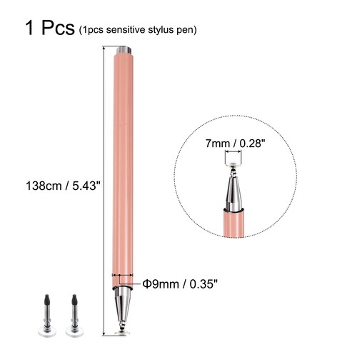 Stylus Pens for Touch Screens Magnetic 2 Fine Point Disc Capacitive Pen Gold - Photo 2 sur 7