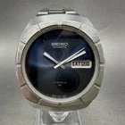 Seiko Automatic Watch Men 37mm Blue Dial Steel Daydate Hexagon 7006-7219 Runs
