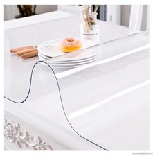 Clear Desk Cover Protector 42x78 Inch PVC Transparent Table Mat Scratch Proof