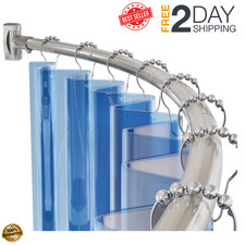 20-84 Inches Arched Curved Shower Curtain Rod, Heavy Duty Shower Rod Rust Proof