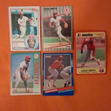 Topps Fleer Donruss 1983-91 HOF/All-Star Ozzie Smith Cardinals 5-Card Lot EX-NM