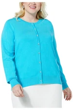 Antthony Sweater Knit Button-Front Cardigan Bright Blue