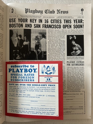 1965 PLAYBOY June Magazine - Hedy Scott Centrefold - Vintage UK Issue - Picture 6 of 11