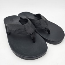 Flojos Flip Flop Sandals Men 11 Black Synthetic Thong Summer Wear Comfort Casual