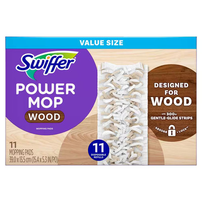 Power Mop Wood Mopping Pad Refills (11-Count)