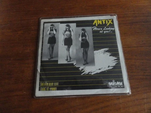 ANTIX Somewhere In My Heart RARE CANADA 7" 45 P/S + INSERT 1987 EX HEAVY METAL