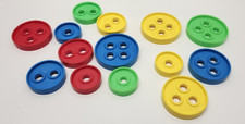 14 Lacing Buttons Toy Set Coordination Color Logic Skills