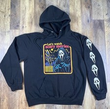 Ghost Face Scream 7 Medium Hoodie Mask Let's Watch Scary Movies 90s Retro Ghost