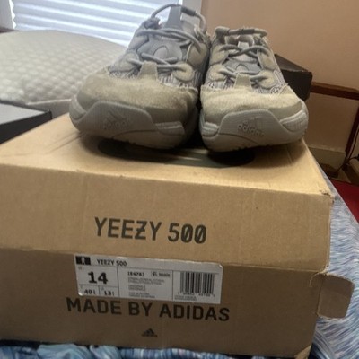 adidas Yeezy 500 Men's Gray Lace-Up Low Top Sneakers Casual Activewear Solid