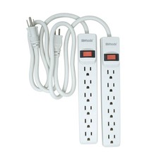 Southwire Power Strip - Dual Pack for Home Office Use - 6 Outlet Electrical...