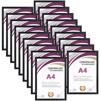 Hoikwo Multi A4 Bilderrahmen 18er Set, Schwarz Bilderrahmen für A4, 