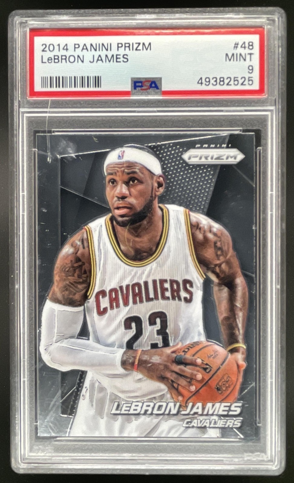 2014-15 Panini Prizm LeBron James #48 Cavaliers PSA 9