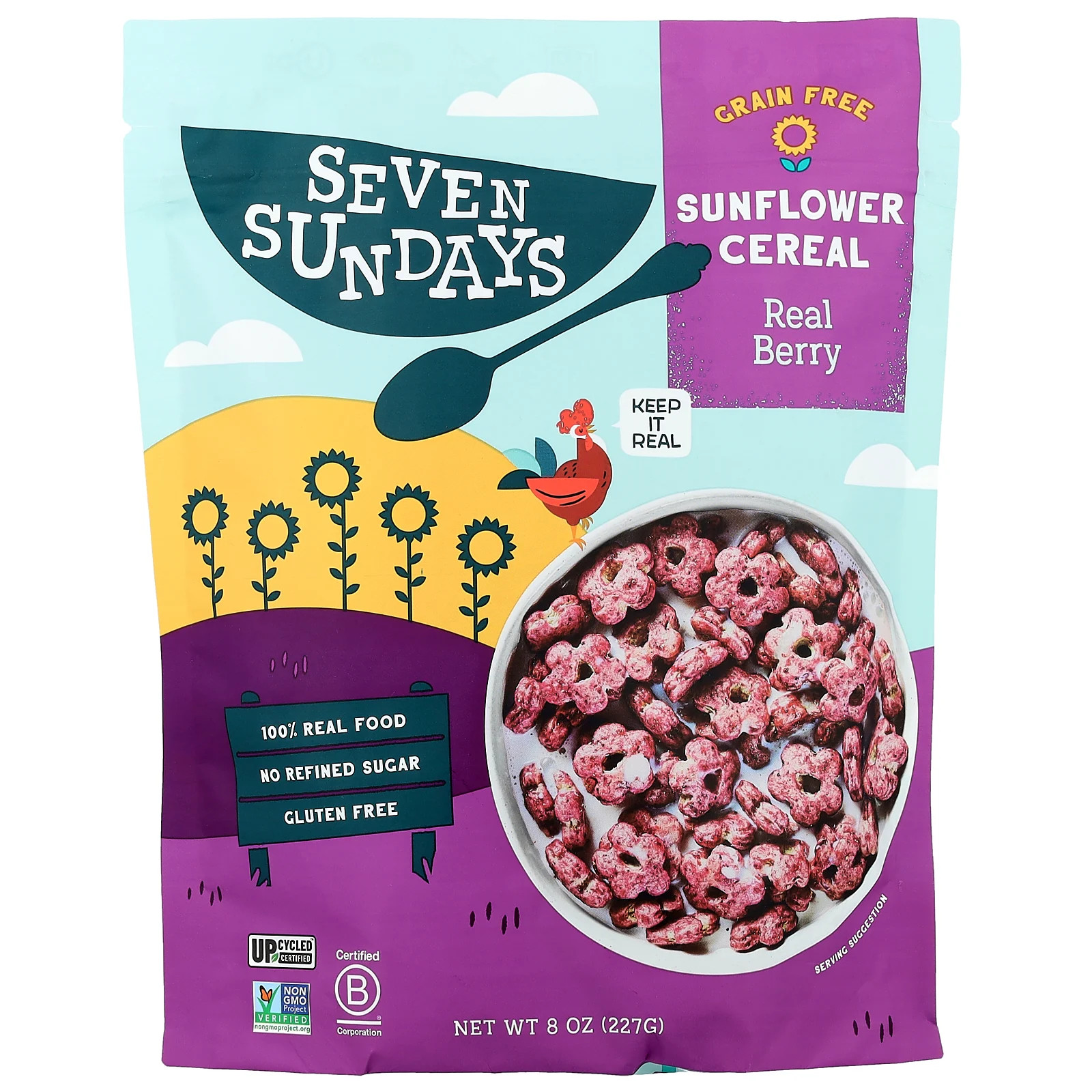 Хлопья из подсолнечника настоящие ягоды 8 унций 227 г 2790₽