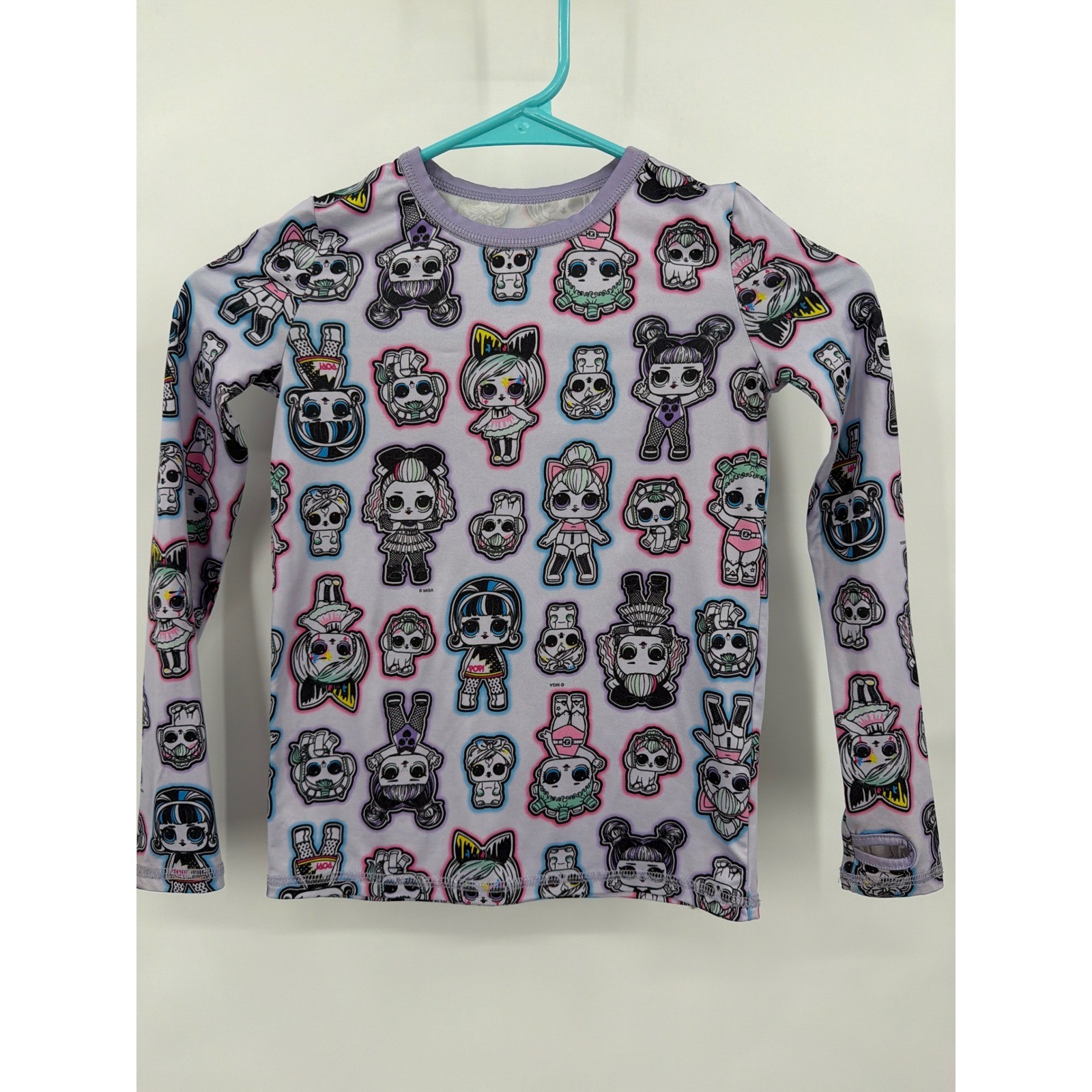 Cuddl Duds LOL Surprise Girls S Purple Long Sleeve Thermal Base Layer Top