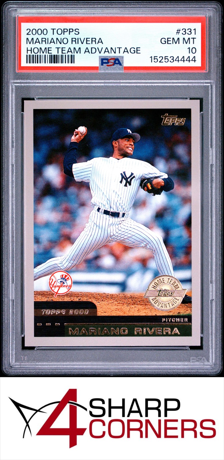 2000 TOPPS HOME TEAM ADVANTAGE #331 MARIANO RIVERA HOF PSA 10