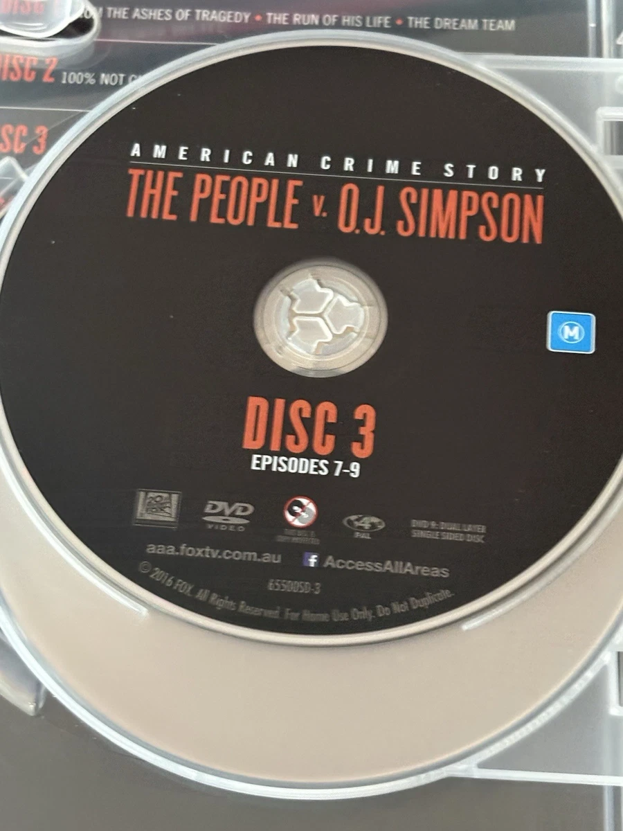 The People v O.J. Simpson Collectors Ed  Mini-Series DVD Like New