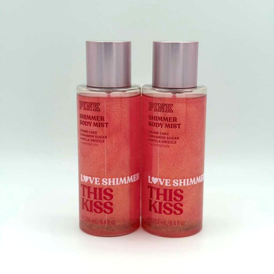 Victoria s Secret This Kiss Sugar Shimmer Fragrance Body Mist 8.4 oz Set of 2