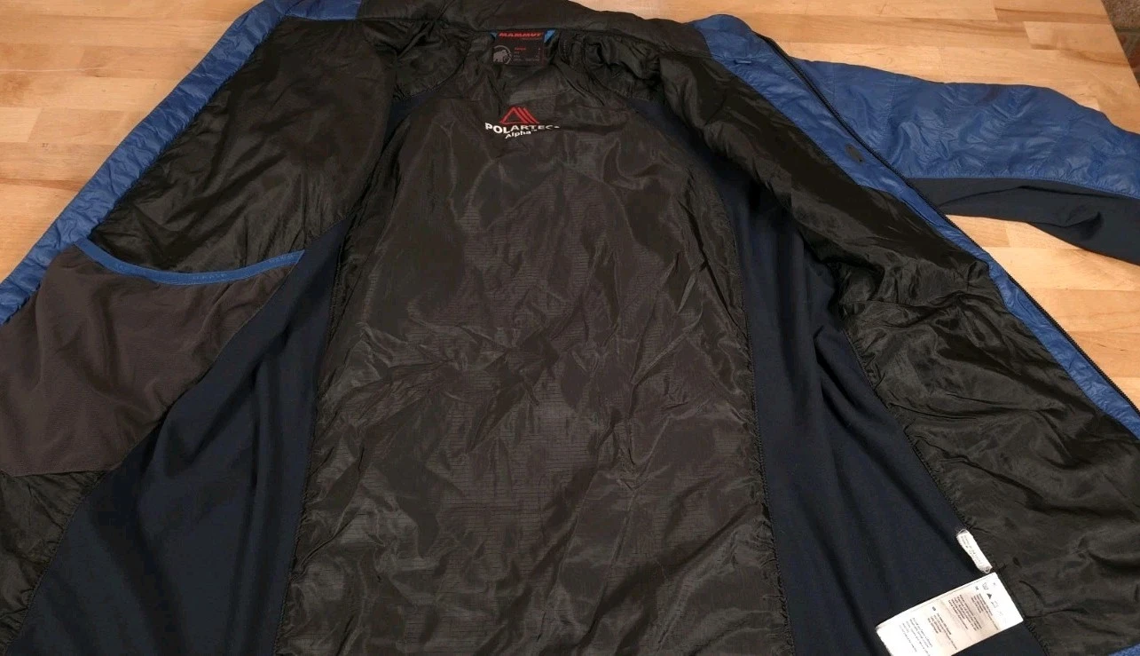Mammut Jacket Mens Large Blue Insulated Polartec Alpha Ripstop Outdoor Hybrid - product detail image 6
