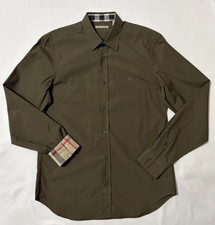 BURBERRY Shirt Medium M Classic Flip Cuffs Ol...