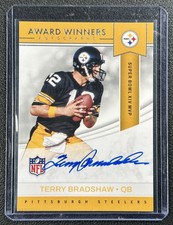 TERRY BRADSHAW 2022 PANINI FOOTBALL AWARD WINNERS ON-CARD AUTO SUPER BOWL MVP