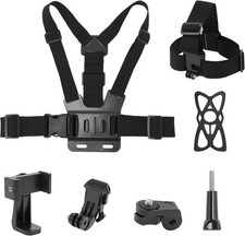Mobile Phone Chest Strap Harness Mount Head Strap Holder Kit