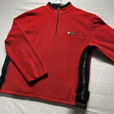Vintage Nautica Competition Fleece Jacket Men’s XL 1/4 Zip Pullover Made in USA