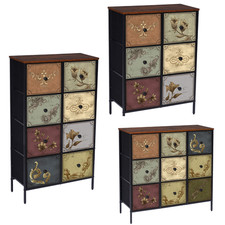 Seville Cabinet 6/8/9 Drawer, Fabric Drawers Storage Unit With Metal Frame