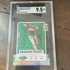 Panini Contenders Optic Green Wave Prizm Fernando Tatis Jr. San Diego #33 SGC 9…