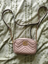 Gucci GG Marmont Shoulder Bag Dusty Pink Leather