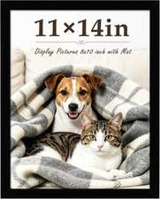 11x14 Picture Frame, Display Pictures 8 x 10 with Mat or 11 x 14 Without Mat for