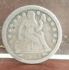 Coin 1853 Silver seated Liberty Dime
