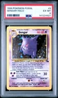 1999 POKEMON FOSSIL #5 GENGAR-HOLO PSA 6