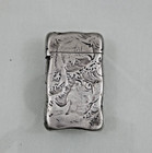 ANTIQUE GORHAM STERLING SILVER MATCH SAFE VESTA CASE KOI FISH 1883 Super rare