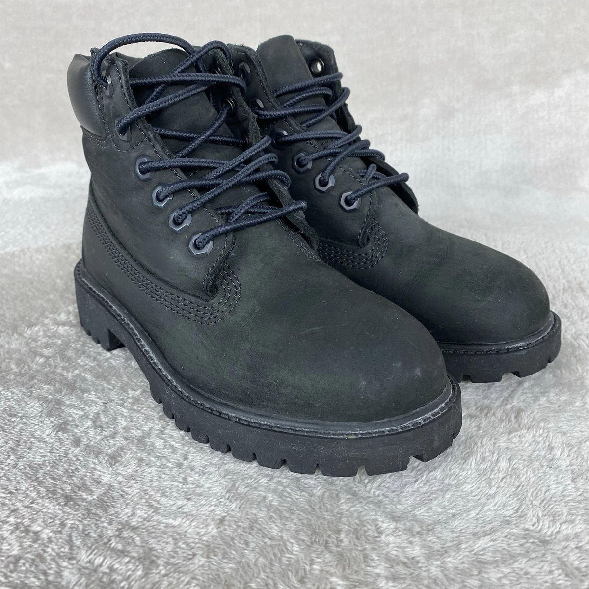 Timberland Black Leather Boys Boots size 5.5 Grade School Timberland Premium 6-Inch Waterproof Boot  main image 3