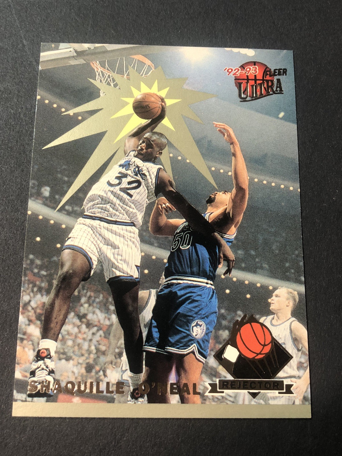 1992-93 Fleer Ultra SHAQUILLE O'NEAL REJECTOR Insert Card 4 of 5 Magic HOF