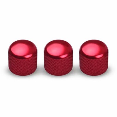 3Pcs Volume Tone Control Knobs Metal Dome Button Caps For Electric Guitar/Bass c