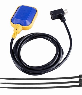 Sump Pump Universal Tethered Float Switch AC 15A 110~250V Piggyback Style Plu...