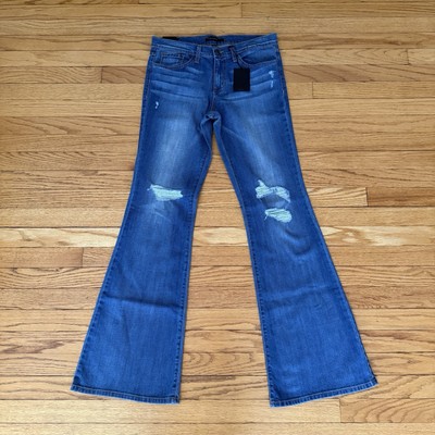 NWT Flying Monkey Women's Distressed Flared Jeans SZ 29 (31x33.75) Stretch City
