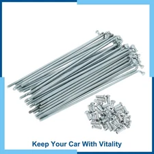 Set 12G 127mm Length Bicycle Spokes Nipple Carbon Steel Galvanized Universal