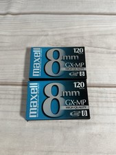 Lot of 2 Maxell 8mm High Quality 120 Camcorder Blank Video Cassette Tapes GX-MP