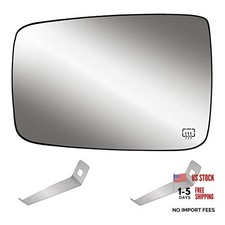 Driver Side Heated Mirror Glass Compatible with 2009-2018 Driver Left Side