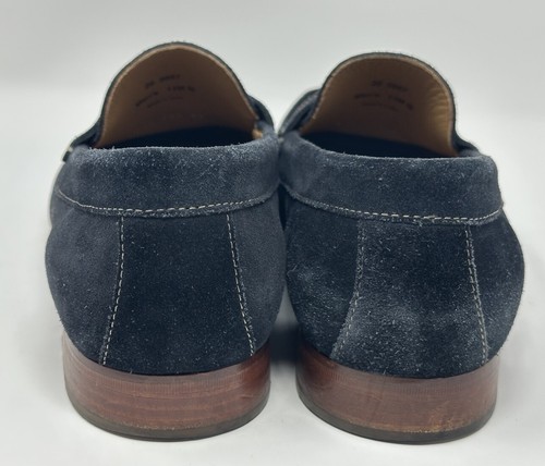 Johnston & Murphy Navy Suede Loafers Shoes Sheepskin Men’s 13M - Picture 4 of 11