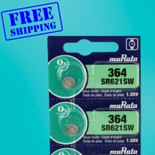 Murata / Sony 364 SR621SW Watch Battery   Exp.2034 - 2Pc